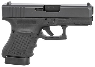Glock UG3050201 G30 Gen4 Sub-Compact 45 ACP 10+1 3.78 in Black Polygonal, Rifled Barrel, Matte Black Serrated Slide, Black Polymer Frame w/Picatinny Rail, Black Textured Finger Grooved w/Interchangeable Backstrap Grip, Right Hand, USA Made, Pistol