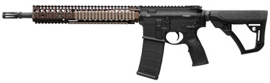 Daniel Defense 0208806027055 DDM4 M4A1 *CA Compliant 5.56x45mm NATO 14 in 10+1 Black Hard Coat Anodized 6 Position w/SoftTouch Overmolding Stock with FDE Handguard, Rifle