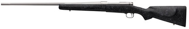 Winchester 535242299 Model 70 Extreme Weather 6.8 Western 3+1 24 in Matte Stainless Fluted Muzzle Brake Barrel, Charcoal Gray Bell & Carlson Synthetic Stock w/Sculpted Cheekpiece, , Rifle