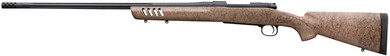 Winchester 535243299 Model 70 Long Range 6.8 Western 4+1 24 in Fluted Muzzle Brake Barrel, Matte Black Metal Finish, Black Webbed Tan Bell & Carlson Aluminum Bedded Stock, , Rifle