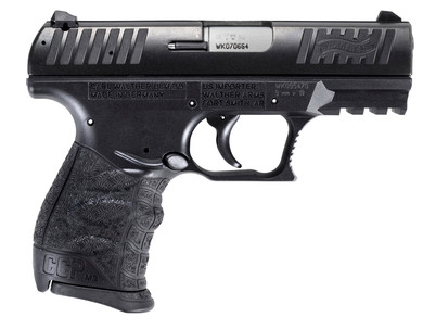 Walther Arms 5083500 CCP M2 + Carry Frame 9mm Luger 8+1, 3.54 in Stainless Steel Barrel, Black Cerakote Serrated Steel Slide, Black Polymer Frame w/Picatinny Rail, Black Finger Grooved Grip, Manual Thumb Safety, Right Hand, Pistol
