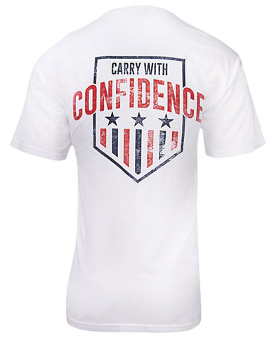 Glock AA75111 Carry With Confidence White Cotton Short Sleeve 3XL Graphic T Shirt