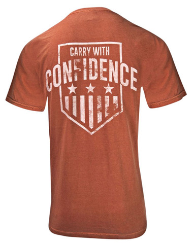 Glock AA75116 Carry With Confidence Rust Orange Cotton Short Sleeve 3XL