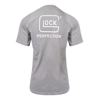 Glock AA75146 Perfection Gray Cotton Short Sleeve XL Graphic T Shirt