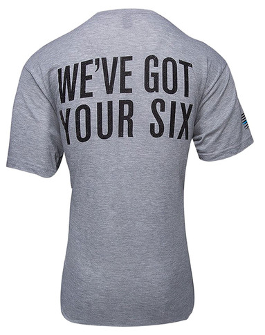 Glock AP95684 Weve Got Your Six Gray Cotton/Polyester Short Sleeve 2XL Graphic T Shirt