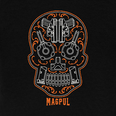 Magpul MAG1218001M Sugar Skull Women's Black Short Sleeve Medium