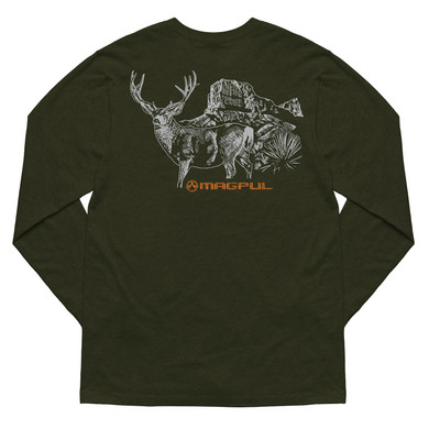 Magpul MAG1233316S Muley Olive Drab Cotton Long Sleeve Small Graphic T Shirt