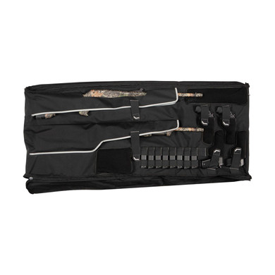 Allen 78103 Gun Closet Hanging Garment Case with Tricot Lining, 8 Mag Storage Compartments, Lockable Zippers & Black Finish Holds up to 4 Handguns & 2 Long Guns