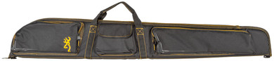 Browning 1419559902 Black & Gold, Shotgun Case Black w/Buck Mark Logo 600D Polyester Ripstop 54 in