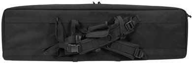 GPS Bags DRC42 Double Black 600D Polyester w/ 2 Padded, Pistol Sleeves MOLLE Webbing & Lockable Zippers Rifle Case
