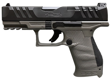 Walther Arms 2858436 PDP Compact Frame 9mm Luger 15+1 4 in Black Steel Barrel, Black Optic Ready/Serrated Steel Slide, Gray Polymer Frame w/Picatinny Rail, Textured Polymer Grip, Pistol
