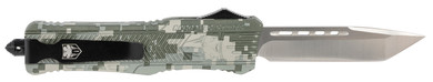 CobraTec Knives LADCCTK1LTNS CTK-1 Large 3.75 in OTF Tanto Plain D2 Steel Blade/Army DigiCamo Aluminum Handle Features Glass Breaker Includes Pocket Clip, Knife