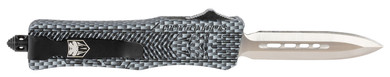 CobraTec Knives SCFCTK1SDADNS CTK-1 Small 2.75 in OTF Dagger Plain D2 Steel Blade/Carbon Fiber Aluminum Handle Features Glass Breaker Includes Pocket Clip, Knife