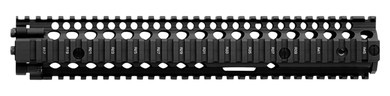 Daniel Defense 0100408001006 M4A1 RIS II Handguard 12.25 in 2-Piece, Style Made of 6061-T6 Aluminum with Black Anodized Finish & Picatinny Rail for AR-15