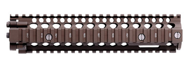 Daniel Defense 0100408020011 MK18 RIS II Handguard 9.55 in 2-Piece, Style Made of 6061-T6 Aluminum with FDE Anodized Finish & Picatinny Rail for AR-15