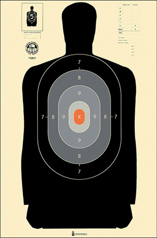 Action Target B27NCJA100 North Carolina Criminal Justice Academy Silhouette Paper Hanging 24" x 45" Black/Gray/White 100 Per Box