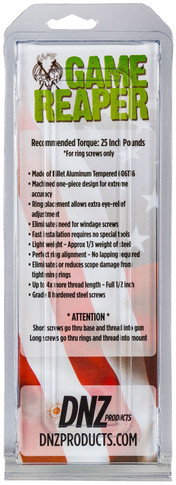 DNZ 17280 Game Reaper-Ruger Scope Mount/Ring Combo Matte Black Aluminum 30mm Tube Fits Ruger American, High Rings Short Action