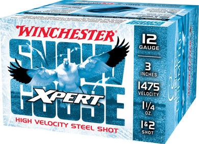 Winchester WXS12312 Xpert Snow Goose High Velocity 12Gauge 3 in 1 1/4oz 1/2Shot 25 Per Box/10 Case, Shotgun Shells