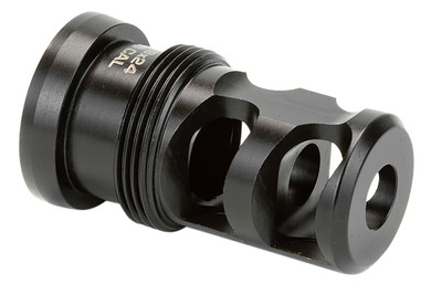 Griffin Armament TMPB65MM5824 Paladin 2 Port Taper Mount Black Melonite QPQ 17-4 Stainless Steel with 5/8 in-24 tpi Threads, 1.88 in OAL & 1.07 in Diameter for 6.5mm