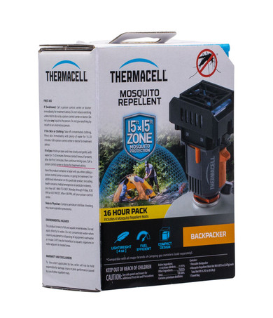 Thermacell MRBPR Backpacker Gray Effective 15 ft Odorless Scent Repels Mosquito 4 oz Effective Up to 90 Hours