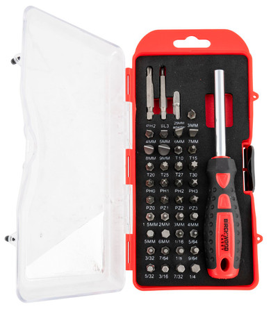 Birchwood Casey PROSDS Pro Screwdriver Kit 40 Pieces Includes Slotted/Philips/Torx/Hex Heads