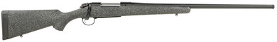 Bergara B14LM508C B-14 Ridge 300 PRC 2+1 24 in Graphite Black Cerakote #5 Contour Threaded Barrel, Graphite Black Cerakote Steel Receiver, Black/Gray Speckled American Style Synthetic Stock, Rifle