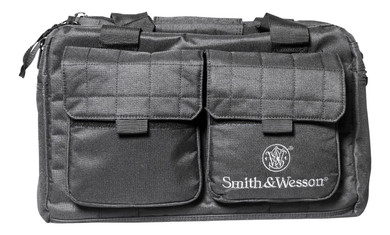 M&P Accessories 110013 Recruit Black Nylon Two Interior Pockets &, Magazine Pouches Large Exterior Pockets Rubber Foot Skids Includes Padded Carrying Strap