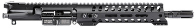 Patriot Ordnance Factory Minuteman Complete Upper 5.56x45mm NATO 10.50 in Black Nitride Barrel Aluminum Black Anodized Receiver 9 in M-LOK Handguard Lo Pro DI Gas Block (Mid Length)