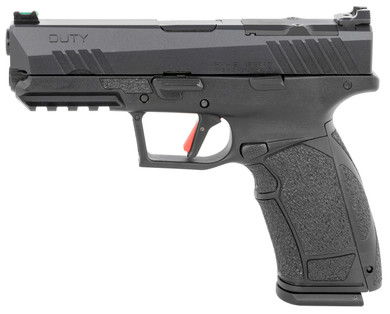 Tisas 15000100 PX-9 Gen3 Duty 9mm Luger 20+1/18+1, 4.11 in Black Steel Barrel, Black Cerakote Optic Cut/Serrated Steel Slide, Black Polymer Frame w/Picatinny Rail, Black Interchangeable Grip, Trigger Safety, Right Hand, Pistol