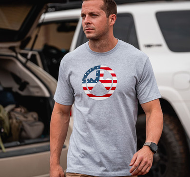 Magpul MAG1281030M Independence Icon Athletic Gray Heather Cotton/Polyester Short Sleeve Medium Graphic T Shirt