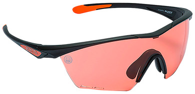 Beretta OC031A2354039FUNI Clash Shooting Glasses Scarlet Lens Black with Orange Accents Frame