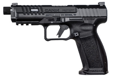 Canik HGP7156N Mete SFT Pro Full Size Frame 9mm Luger 20+1/18+1, 5 in Match Grade/Threaded Stainless Steel Barrel, Black Nitride Optic Ready/Serrated Steel Slide, Black Polymer Frame w/Picatinny Rail, Pistol
