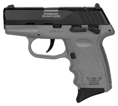 SCCY Industries CPX4CBSGRDRG3 CPX-4 RD 380 ACP 10+1 2.96 in Sniper Gray Polymer/Serrated Black Nitride Stainless Steel Slide/Finger Grooved Sniper Gray Polymer Grip, Pistol