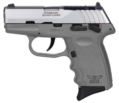 SCCY Industries CPX4TTSGRDRG3 CPX-4 RD 380 ACP 10+1 2.96 in Sniper Gray Polymer/Serrated Stainless Steel Slide/Finger Grooved Sniper Gray Polymer Grip, Pistol