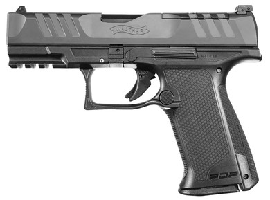 Walther Arms 2842734 PDP F-Series 9mm Luger 15+1 4 in Black Steel Barrel, Black Optic Ready/Serrated Slide, Black Polymer Frame w/Picatinny Rail, Black Performance Duty Texture Grips, Pistol