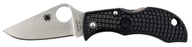 Spyderco MBKP Manbug 1.95 in Folding Plain Stonewashed VG-10 SS Blade, Black FRN Handle, Knife