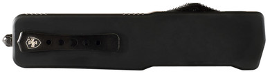Templar LABR321 Premium Lightweight Large 3.50 in OTF Drop Point Plain Black Oxide Stonewashed Powdered D2 Steel Blade/5.25 in Black Rubber/Aluminum Handle, Knife