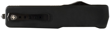 Templar LZBR321 Premium Weighted Large 3.55 in OTF Drop Point Plain Black Oxide Stonewashed Powdered D2 Steel Blade/5.25 in Black Rubber/Aluminum Zinc Alloy Handle, Knife