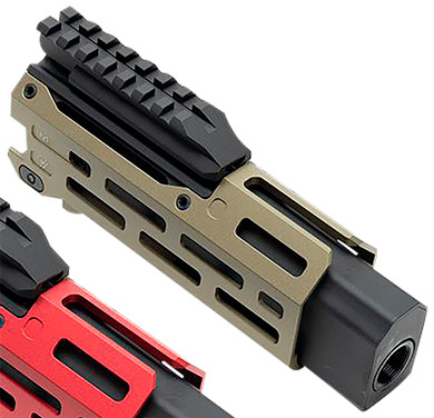 Strike Industries CEVOHG6FDE Strike 6 in M-Lok FDE Aluminum with Faux Suppressor for CZ Scorpion EVO (7.72 in Barrel Length)