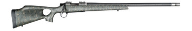 Christensen Arms 8010800107 Summit TI 6.5 PRC 3+1, 24 in Natural Titanium Steel Threaded Barrel, Natural Titanium Aluminum Receiver, Green w/Black/Tan Webbing Fixed Thumbhole Stock, Rifle