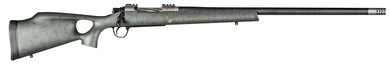 Christensen Arms CA10269815322 Summit TI 28 Nosler 3+1, 26 in Natural Titanium Steel Threaded Barrel, Natural Titanium Aluminum Receiver, Green w/Black Webbing Fixed Thumbhole Stock, Rifle
