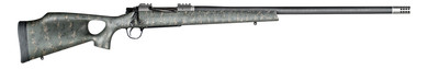 Christensen Arms CA10269815323 Summit TI 28 Nosler 3+1, 26 in Natural Titanium Steel Threaded Barrel, Natural Titanium Aluminum Receiver, Green w/Black/Tan Webbing Fixed Thumbhole Stock, Rifle