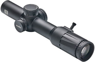 Eotech VDU110FFSR5 Vudu Black Hardcoat Anodized 1-10x 28mm 34mm Tube Illuminated Red SR5 MRAD Reticle Features Throw Lever, Rifle Scope