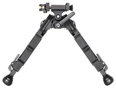 Accu-Tac BRASQDG204 BR-4 G2 Arca Spec Bipod made of Black Hardcoat Anodized Aluminum with ARCA Style Rail Attachment, Steel Feet & 5.75 in-8.25 in Vertical Adjustment