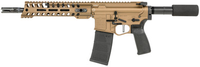 Patriot Ordnance Factory 01797 Renegade + Direct Impingement 300 Blackout 30+1 10.50 in Black Nitride Aluminum Barrel, 9 in M-LOK Handguards, Burnt Bronze Aluminum Buffer Tube, Black Polymer Grips, Pistol