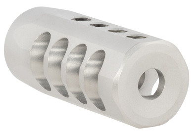 Christensen Arms 8100002300 Side-Baffle Natural Titanium, 1/2 in-28 tpi Threads, 223 Cal (.920 in D Bull barrel)