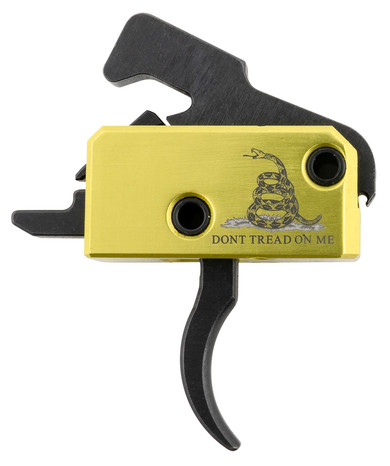 Rise Armament RA140DTOM Dont Tread on Me Trigger Assembly Single-Stage Curved Trigger with 3.50 lbs Draw Weight, Dont Tread on Me Flag Finish for AR-Platform