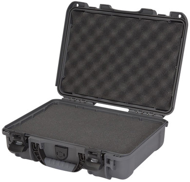 Nanuk 9101007 910 Waterproof Graphite Resin with Foam Padding & Airline Approved 13.20 in L x 9.20 in W x 4.10 in H Interior Dimensions