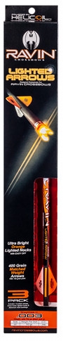 Ravin Crossbows R133 Match Weight Lighted Arrows 400GR .003 in 3 Pack