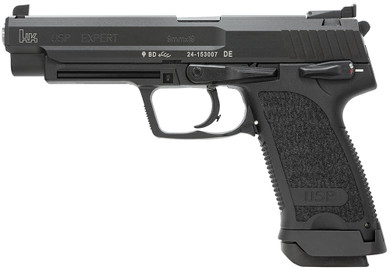 H&K 81000363 USP Expert V1 9mm Luger 18+1, 5.19 in Black Polygonal, Rifled Barrel, Black Serrated Steel Slide, Black Polymer Frame, Black Polymer Grip, Pistol
